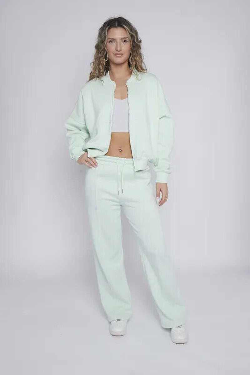 Women Bomber Oversize Baggy 2 Piece Lounge Wear Casual Set Ladies Suit Tracksuit